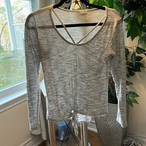 Caution to the Wind light gray top